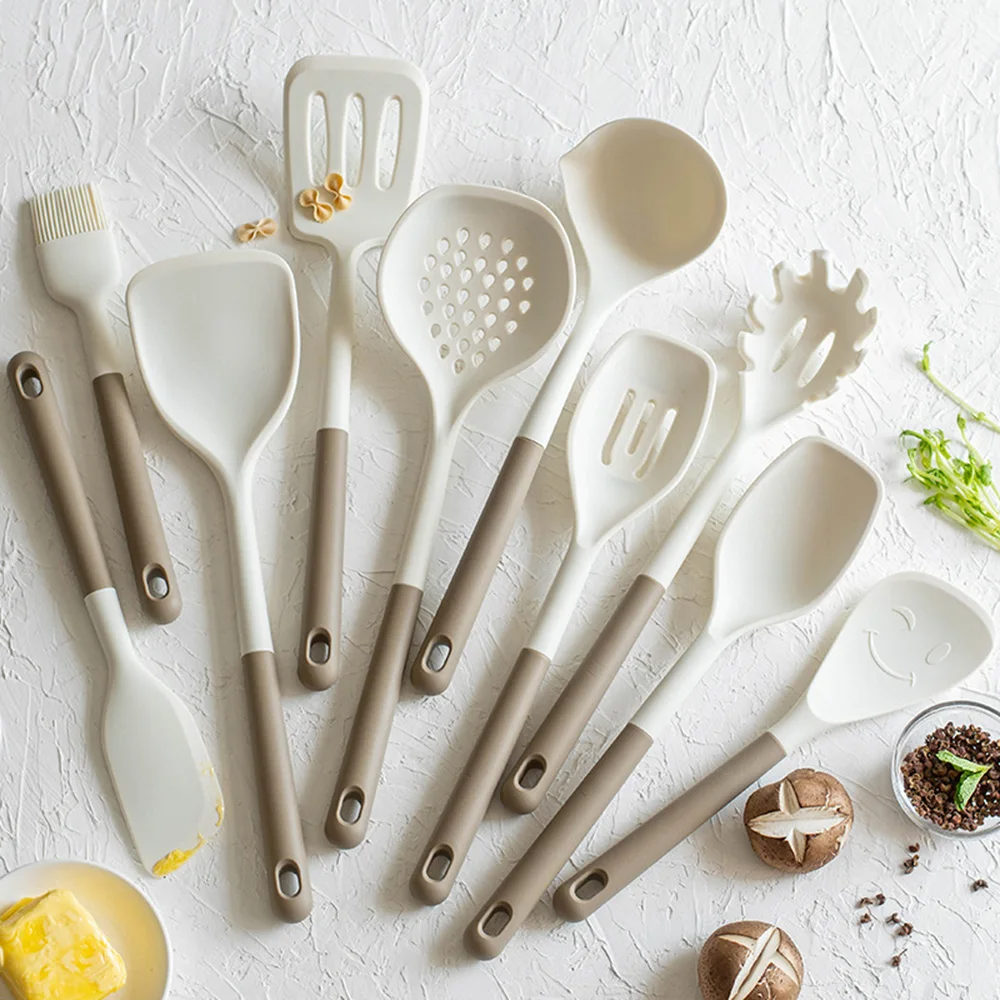 Conjunto de 10 Peças de Utensílios de Cozinha em Silicone