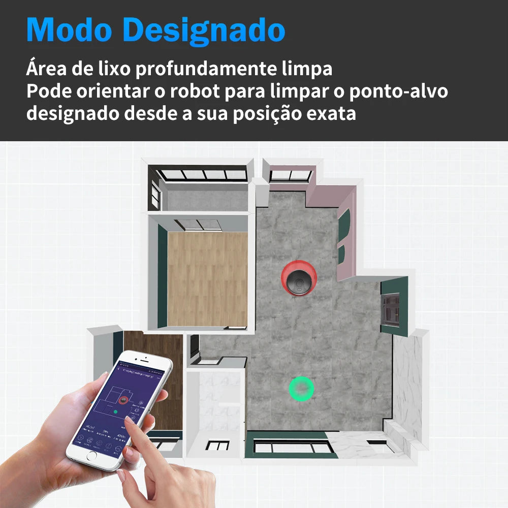 Robô Aspirador Inteligente ABIR X6 com navegação visual tripla!