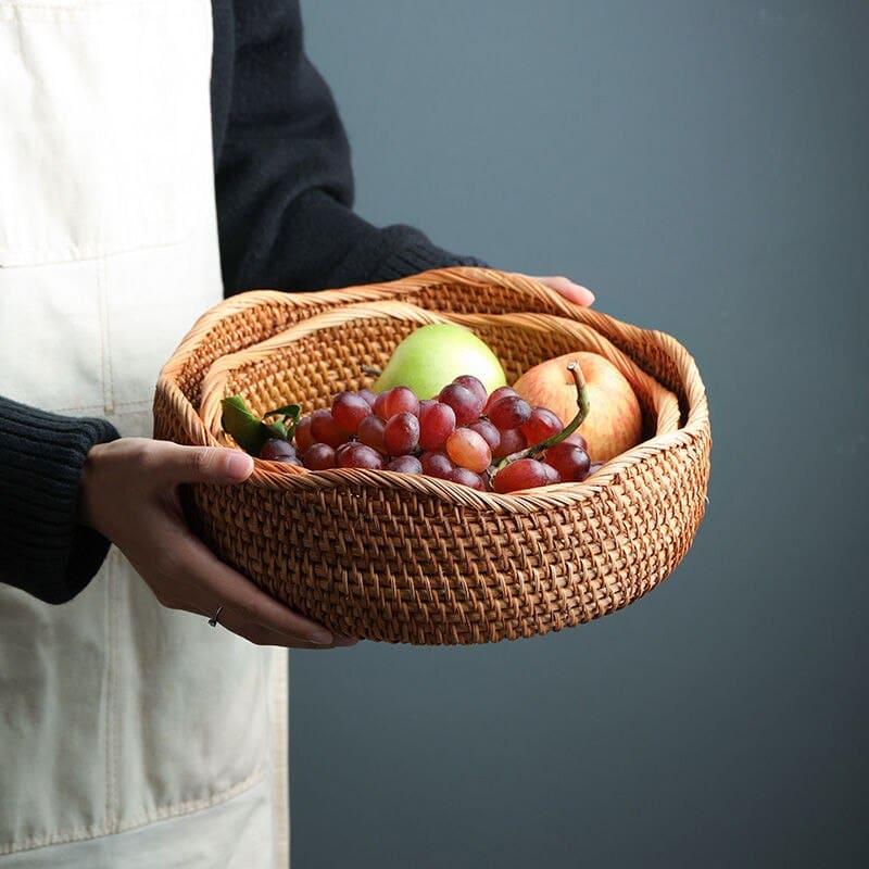 Kit de Cestas de Vime em Rattan