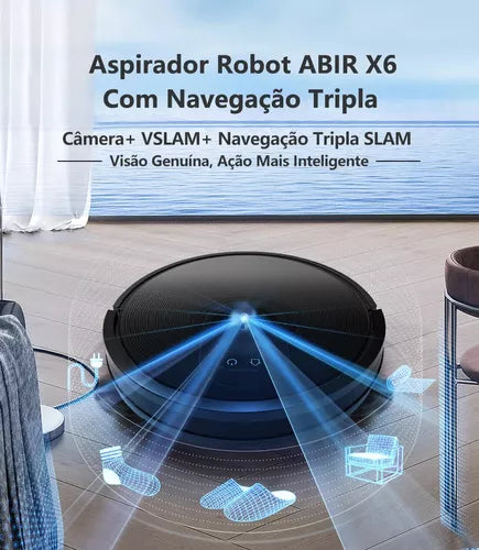 Robô Aspirador Inteligente ABIR X6 com navegação visual tripla!