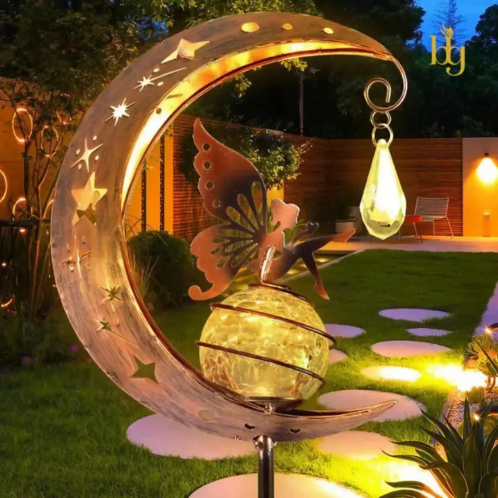 Luminária Solar Para Jardim Fada da Lua