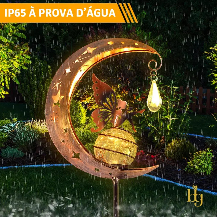 Luminária Solar Para Jardim Fada da Lua