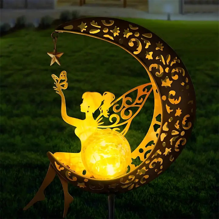 Luminária Solar Para Jardim Fada da Lua