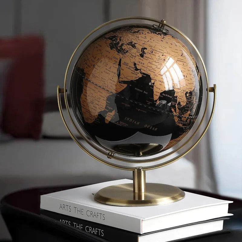 Ornamento Globo Preto e Dourado