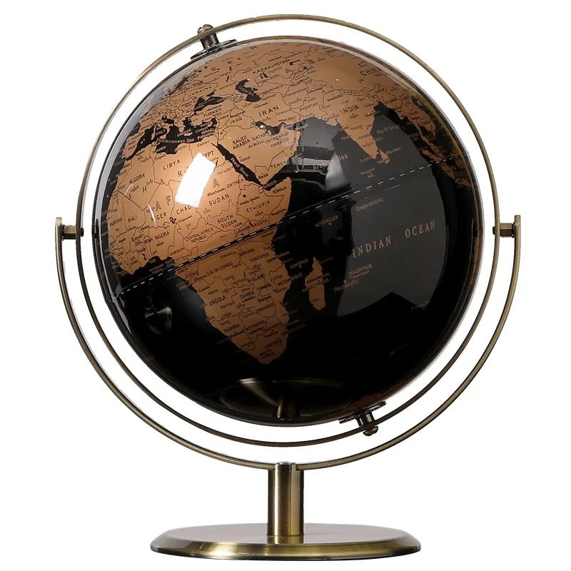 Ornamento Globo Preto e Dourado