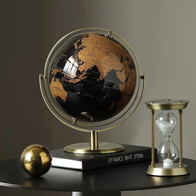 Ornamento Globo Preto e Dourado